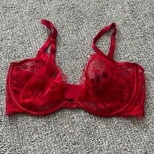 Victoria’s Secret red lace bra